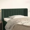 Tete de lit avec oreilles Vert fonce 83x16x78/88 cm Velours