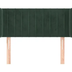 Tete de lit avec oreilles Vert fonce 83x16x78/88 cm Velours