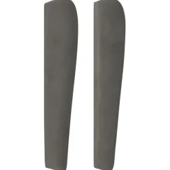 Tete de lit avec oreilles Gris fonce 103x23x118/128 cm Velours