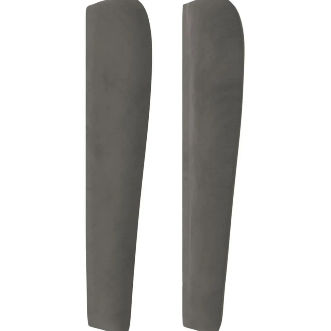 Tete de lit avec oreilles Gris fonce 103x23x118/128 cm Velours