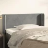 Tete de lit avec oreilles Gris clair 103x16x78/88 cm Velours