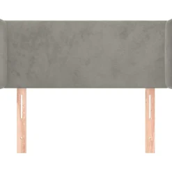 Tete de lit avec oreilles Gris clair 103x16x78/88 cm Velours