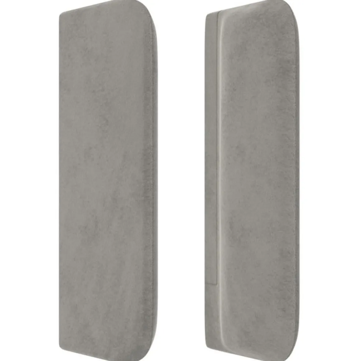Tete de lit avec oreilles Gris clair 103x16x78/88 cm Velours