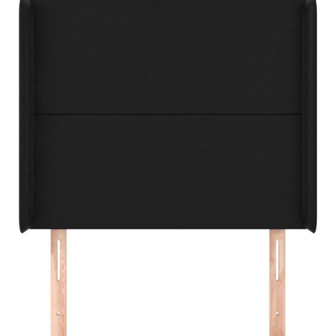 Tete de lit avec oreilles Noir 83x16x118/128 cm Similicuir