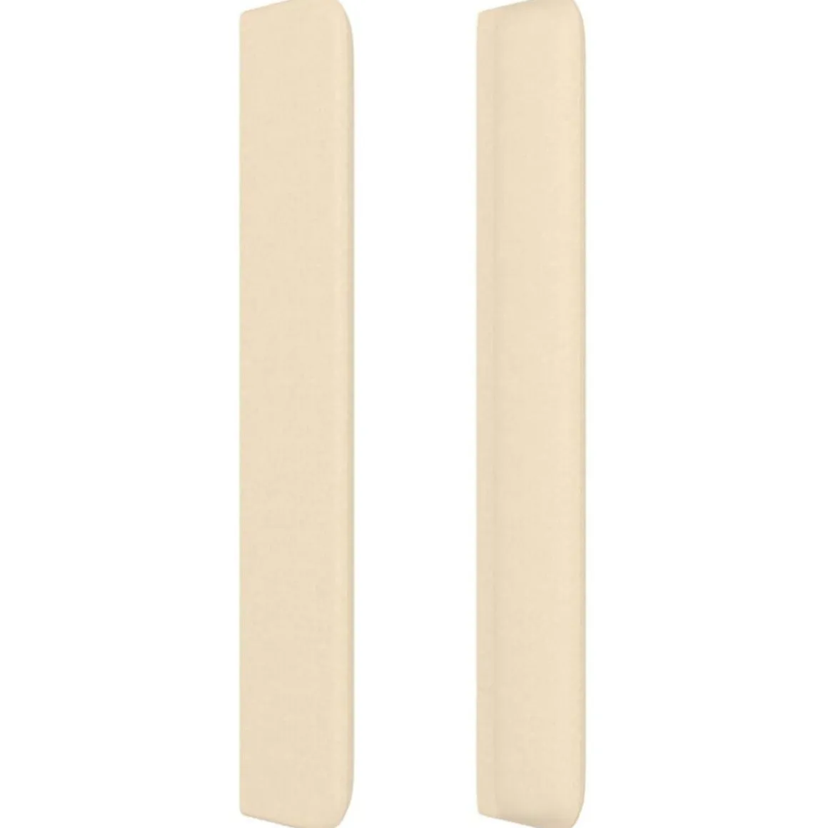 Tete de lit avec oreilles Creme 163x16x118/128 cm Tissu