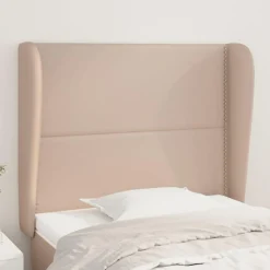 Tete de lit avec oreilles Cappuccino 103x23x118/128 cm