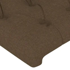 Tete de lit avec oreilles Marron Fonce 83x23x78/88 cm Tissu