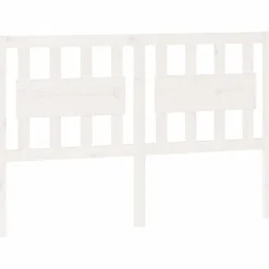 Tete de lit Blanc 145,5x4x100 cm Bois massif de pin