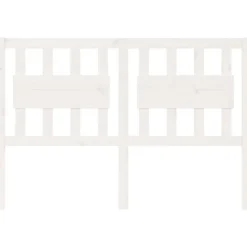 Tete de lit Blanc 145,5x4x100 cm Bois massif de pin