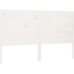 Tete de lit Blanc 206x4x100 cm Bois massif de pin