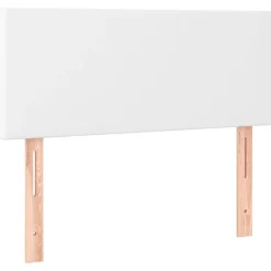Tete de lit Blanc 100x5x78/88 cm Similicuir