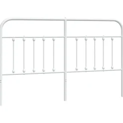 Tete de lit metal blanc 180 cm