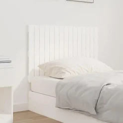 Tete de lit murale Blanc 95,5x3x60 cm Bois massif de pin