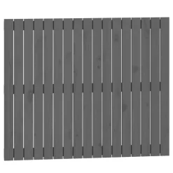 Tete de lit murale Gris 108x3x90 cm Bois massif de pin