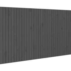 Tete de lit murale Gris 204x3x110 cm Bois massif de pin