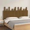Tete de lit murale Marron miel 159,5x3x80 cm Bois massif de pin