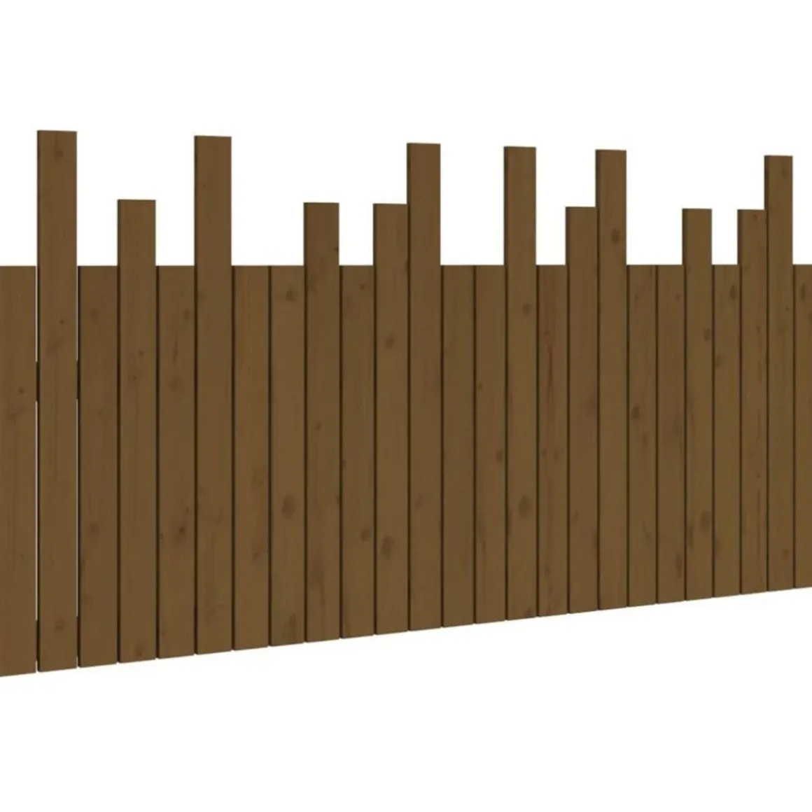 Tete de lit murale Marron miel 159,5x3x80 cm Bois massif de pin