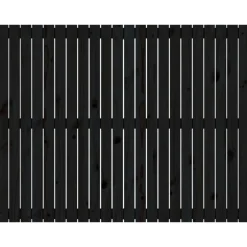Tete de lit murale Noir 140x3x110 cm Bois massif de pin