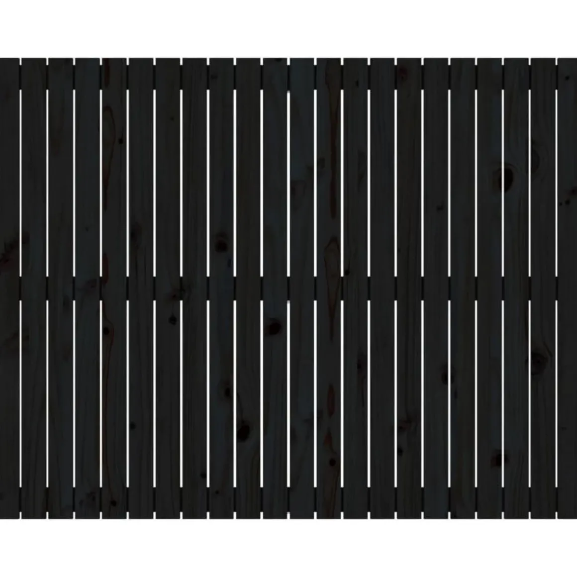 Tete de lit murale Noir 140x3x110 cm Bois massif de pin