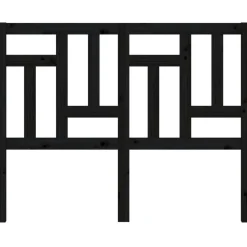 Tete de lit Noir 205,5x4x100 cm Bois massif de pin