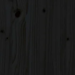 Tete de lit Noir 205,5x4x100 cm Bois massif de pin