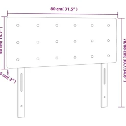 Tete de lit Noir 80x5x78/88 cm Velours