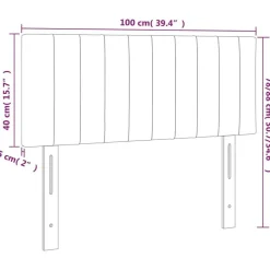 Tete de lit Vert 100x5x78/88 cm Tissu