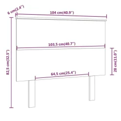 Tete de lit 104x6x82,5 cm Bois massif de pin