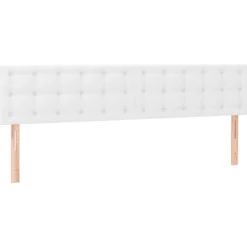 Tetes de lit 2 pcs Blanc 100x5x78/88 cm Similicuir