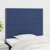 Tetes de lit 2 pcs Bleu 80x5x78/88 cm Tissu