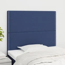 Tetes de lit 2 pcs Bleu 80x5x78/88 cm Tissu
