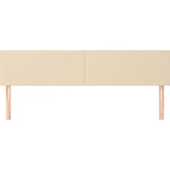 Tetes de lit 2 pcs Creme 100x5x78/88 cm Tissu