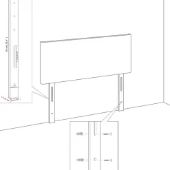 Tetes de lit 2 pcs Creme 100x5x78/88 cm Tissu