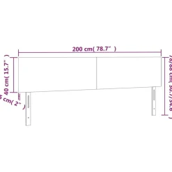 Tetes de lit 2 pcs Creme 100x5x78/88 cm Tissu