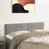 Tetes de lit 2 pcs Gris clair 72x5x78/88 cm Velours