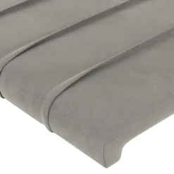 Tetes de lit 2 pcs Gris clair 72x5x78/88 cm Velours