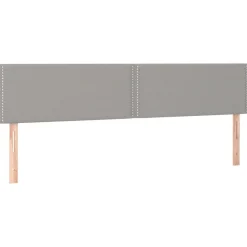 Tetes de lit 2 pcs Gris clair 100x5x78/88 cm Tissu