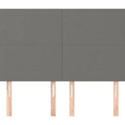 Tetes de lit 4 pcs Gris fonce 72x5x78/88 cm Tissu