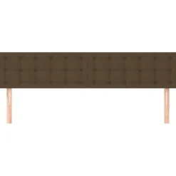 Tetes de lit 2 pcs Marron Fonce 90x5x78/88 cm Tissu