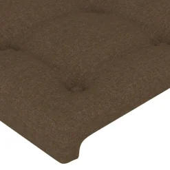 Tetes de lit 2 pcs Marron Fonce 90x5x78/88 cm Tissu