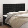 Tetes de lit 4 pcs Noir 100x5x78/88 cm Similicuir