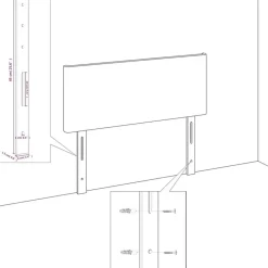 Tetes de lit 4 pcs Noir 100x5x78/88 cm Similicuir