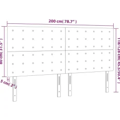 Tetes de lit 4 pcs Noir 100x5x78/88 cm Similicuir