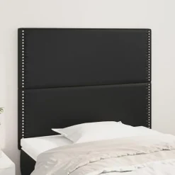 Tetes de lit 2 pcs Noir 80x5x78/88 cm Similicuir