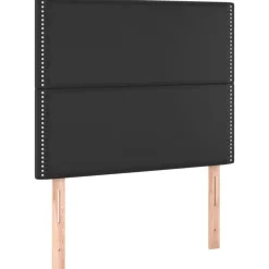 Tetes de lit 2 pcs Noir 80x5x78/88 cm Similicuir