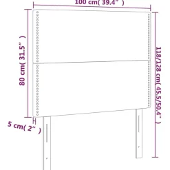 Tetes de lit 2 pcs Noir 100x5x78/88 cm Velours