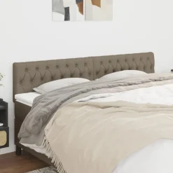 Tetes de lit 2 pcs Taupe 100x7x78/88 cm Tissu