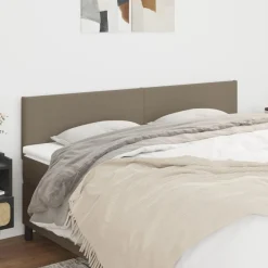 Tetes de lit 2 pcs Taupe 100x5x78/88 cm Tissu