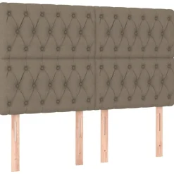 Tetes de lit 4 pcs Taupe 80x7x78/88 cm Tissu