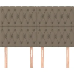 Tetes de lit 4 pcs Taupe 80x7x78/88 cm Tissu